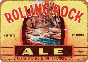 1934 Rolling Rock Ale - Metal Sign