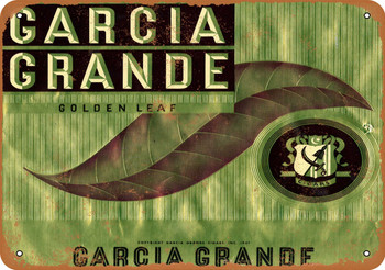 1938 Garcia Grande Cigars - Metal Sign