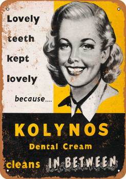 1945 Kolynos Dental Cream - Metal Sign