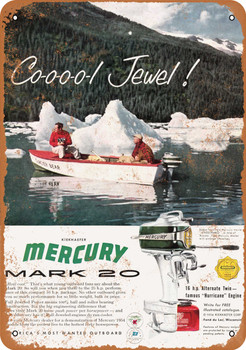 1954 Mercury Mark 20 Boat Motors Metal Sign