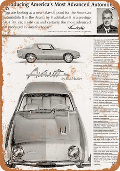 1962 Studebaker Avanti - Metal Sign