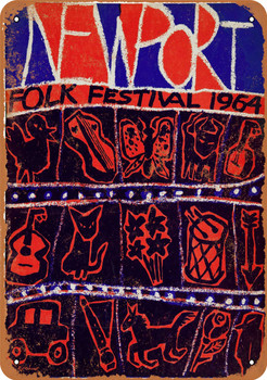 1964 Newport Folk Festival - Metal Sign