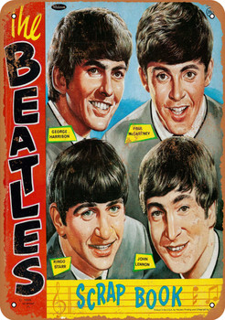 1964 Beatles Scrap Book - Metal Sign