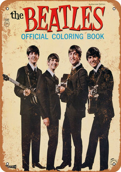1964 Beatles Coloring Book - Metal Sign