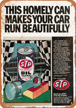 1968 STP Oil Treatment Metal Sign