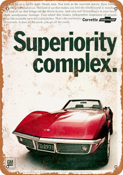 1968 Chevrolet Corvette Metal Sign 2