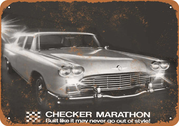 1969 Checker Marathon - Metal Sign