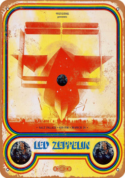 1970 Led Zeppelin in Salt Lake City - Metal Sign