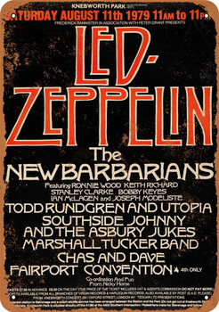 1979 Led Zeppelin at Knebworth - Metal Sign 3