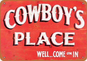 Cowboy's Place - Metal Sign
