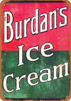 Burdan's Ice Cream - Metal Sign