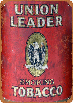 Union Leader Smoking Tobacco - Metal Sign