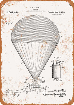 1913 Airship Patent - Metal Sign