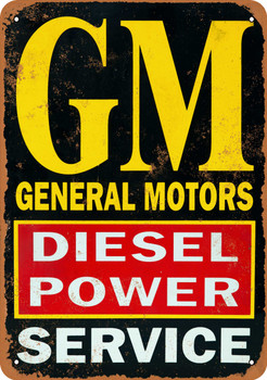 GM Diesel Power Service - Metal Sign