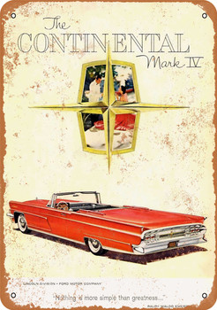 1959 Lincoln Continental Mark IV - Metal Sign