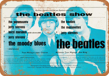 1965 Beatles and Moody Blues - Metal Sign
