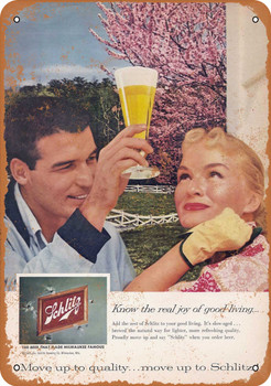 1959 Schlitz Beer - Metal Sign
