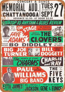 1955 Bo Diddley Etta James in Chattanooga - Metal Sign