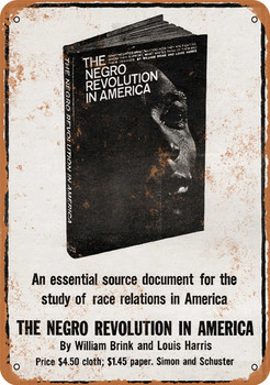 1964 The Negro Revolution in America - Metal Sign