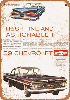 Details about   Metal Sign Vintage Look Reproduction 1958 Chevrolet Impala Bel Air Corvette 
