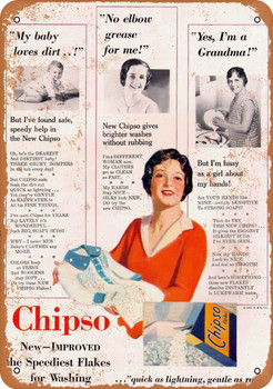 1932 Chipso Soap Flakes - Metal Sign