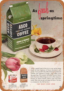 1956 Asco Coffee - Metal Sign