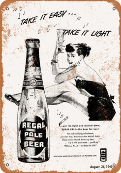 1949 Regal Pale Amber Beer - Metal Sign
