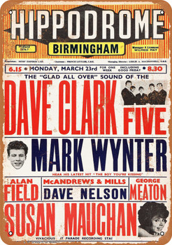 1964 Dave Clark 5 in Birmingham - Metal Sign