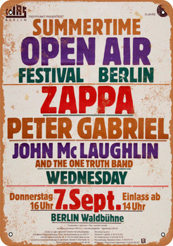1978 Open Air Festival in Berlin - Metal Sign