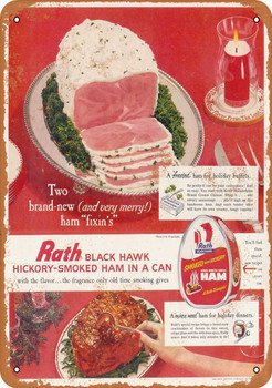 1959 Rath Smoked Ham - Metal Sign