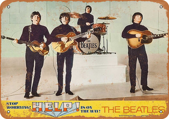 1965 Beatles Help - Metal Sign