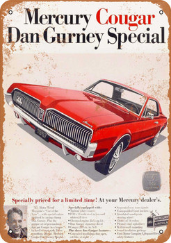 1967 Mercury Cougar Dan Gurney Special - Metal Sign