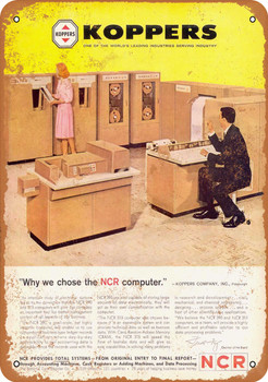 1962 NCR Mainframe Computers - Metal Sign