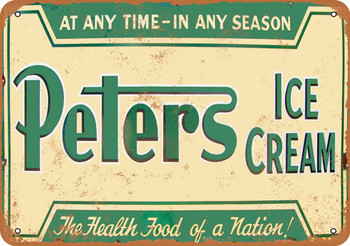 Peters Ice Cream - Metal Sign