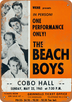 1965 Beach Boys in Detroit - Metal Sign
