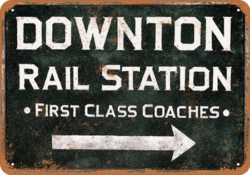 Downton Rail Station - Metal Sign