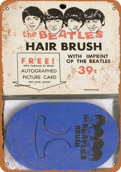 1964 Beatles Hair Brush - Metal Sign