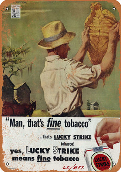 1944 Lucky Strike Fine Tobacco - Metal Sign