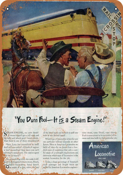 1944 Alco Streamlined Steam Locomotives - Metal Sign