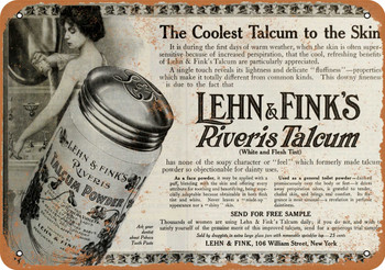 1910 Lehn & Fink's Talcum Powder - Metal Sign 2