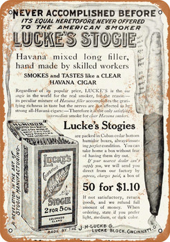 1910 Lucke's Stogie Cigars - Metal Sign