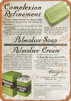 1910 Palmolive Soaps and Creams - Metal Sign
