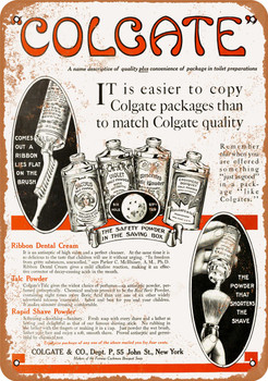 1910 Colgate Creams and Powders - Metal Sign