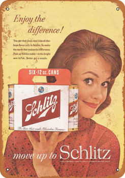 1961 Schlitz Beer 6-Packs - Metal Sign