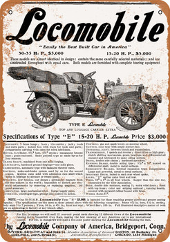 1906 Locomobile - Metal Sign