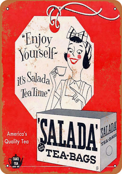 1956 Salada Tea Bags - Metal Sign