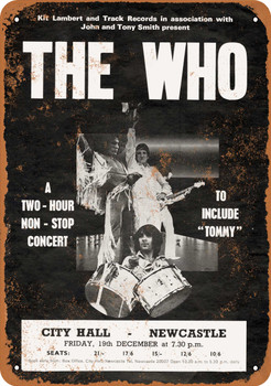 1969 The Who in Newcastle - Metal Sign