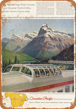 1959 Canadian Pacific Dome Liners - Metal Sign
