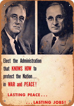 1944 Elect Harry Truman - Metal Sign