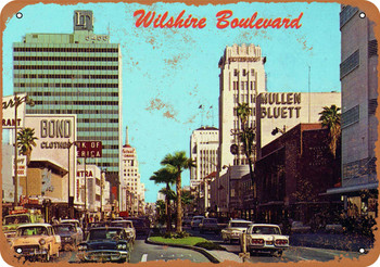 1960 Wilshire Boulevard Los Angeles - Metal Sign
